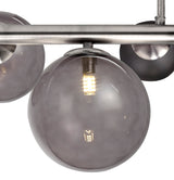 REG7567 Regor Semi Flush Ceiling 4 Light in a Chrome/Smoked/Black Finish