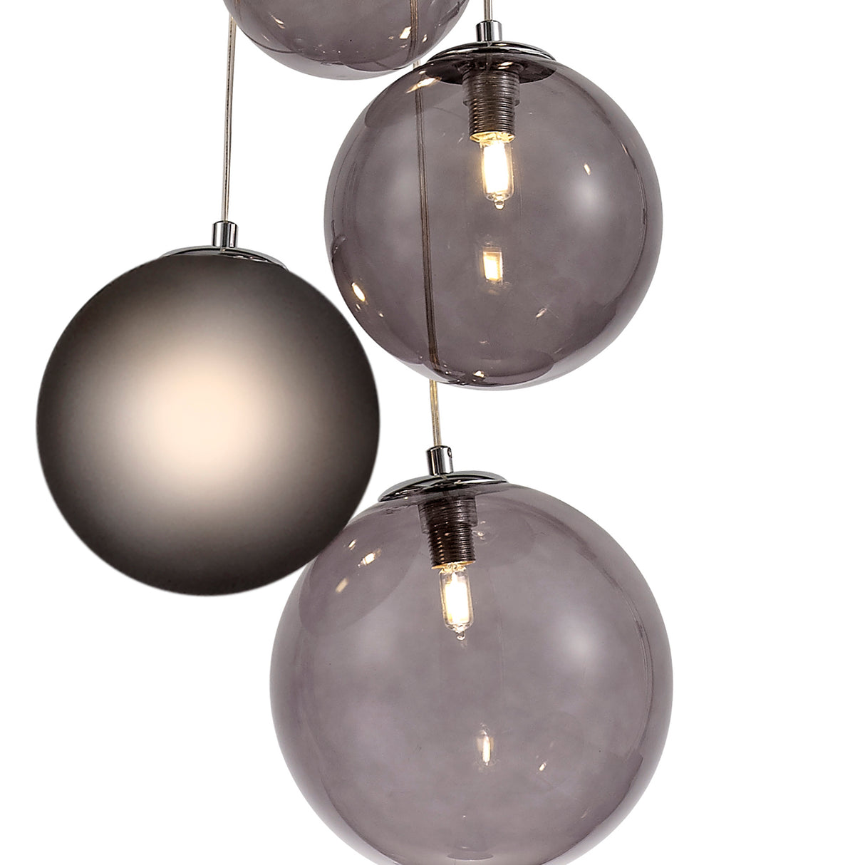 REG8567 Regor Pendant 5 Light Chrome/Smoked/Black