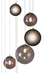 REG9567 Regor Pendant 16 Light in a Chrome/Smoked/Black Finish