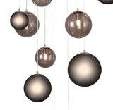 REG9567 Regor Pendant 16 Light in a Chrome/Smoked/Black Finish