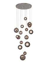 REG9567 Regor Pendant 16 Light in a Chrome/Smoked/Black Finish