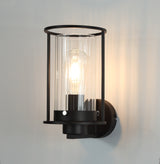 REV7857 Revati Wall Lamp 1 Light in a Black/Clear Finish