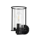 REV7857 Revati Wall Lamp 1 Light in a Black/Clear Finish