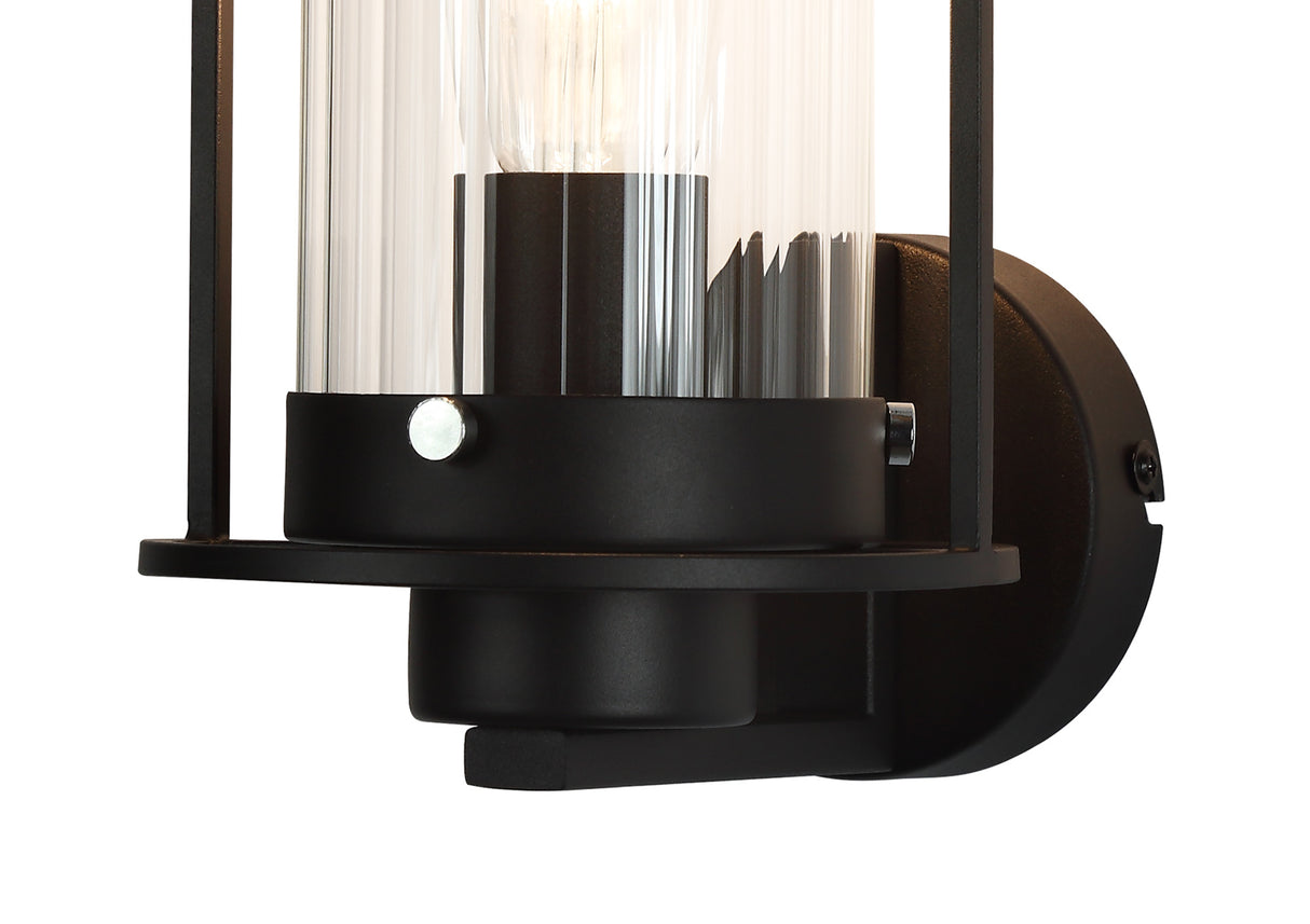 REV7857 Revati Wall Lamp 1 Light in a Black/Clear Finish