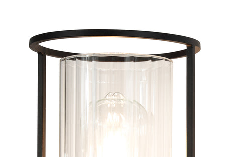 REV7857 Revati Wall Lamp 1 Light in a Black/Clear Finish