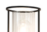 REV7857 Revati Wall Lamp 1 Light in a Black/Clear Finish