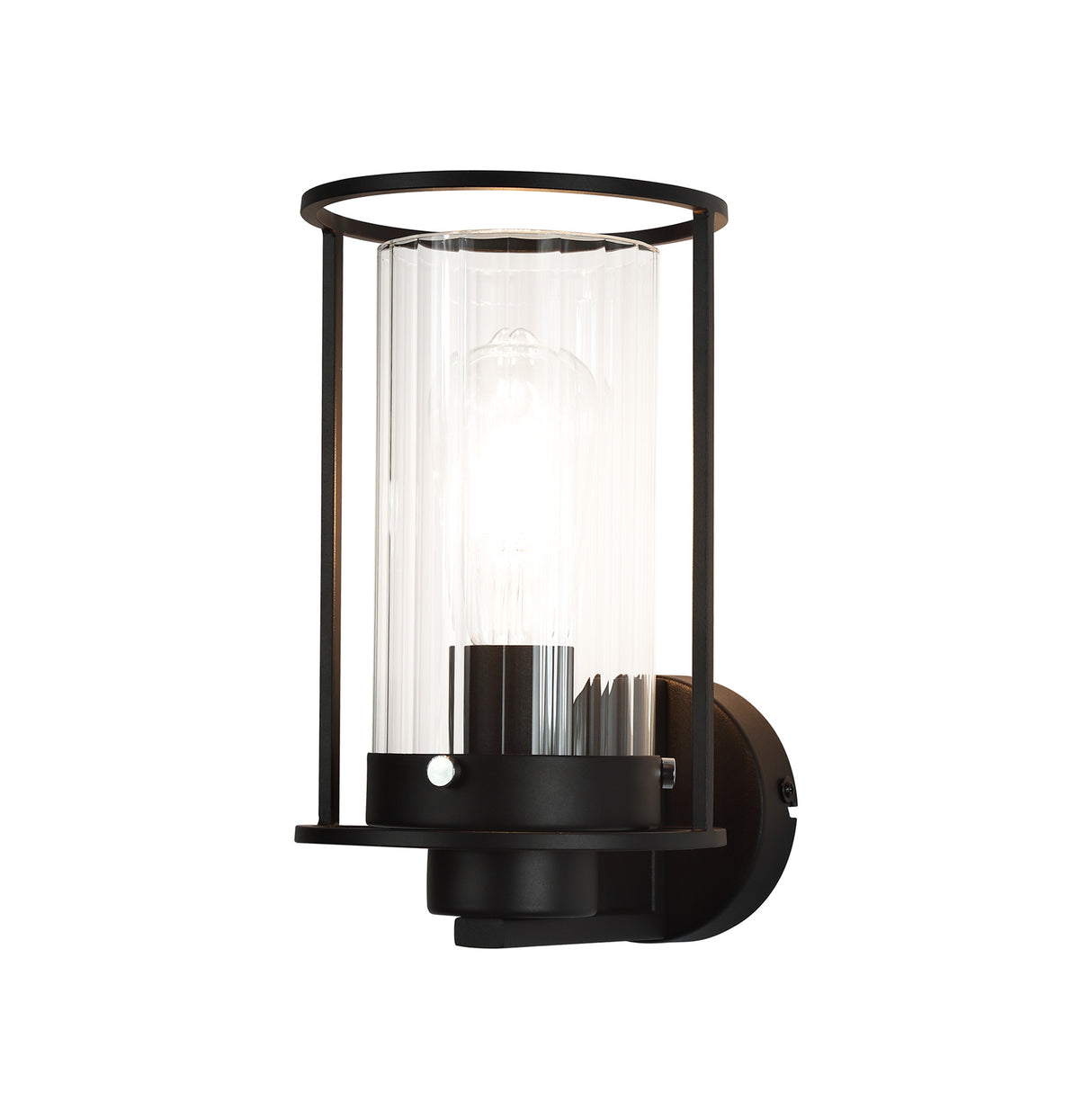 REV7857 Revati Wall Lamp 1 Light in a Black/Clear Finish