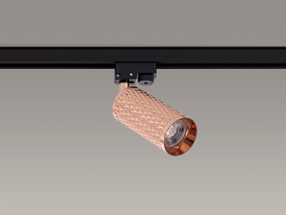 SAD3308 Sadal Track Spot Light 1 Light in a Rose Gold Finish