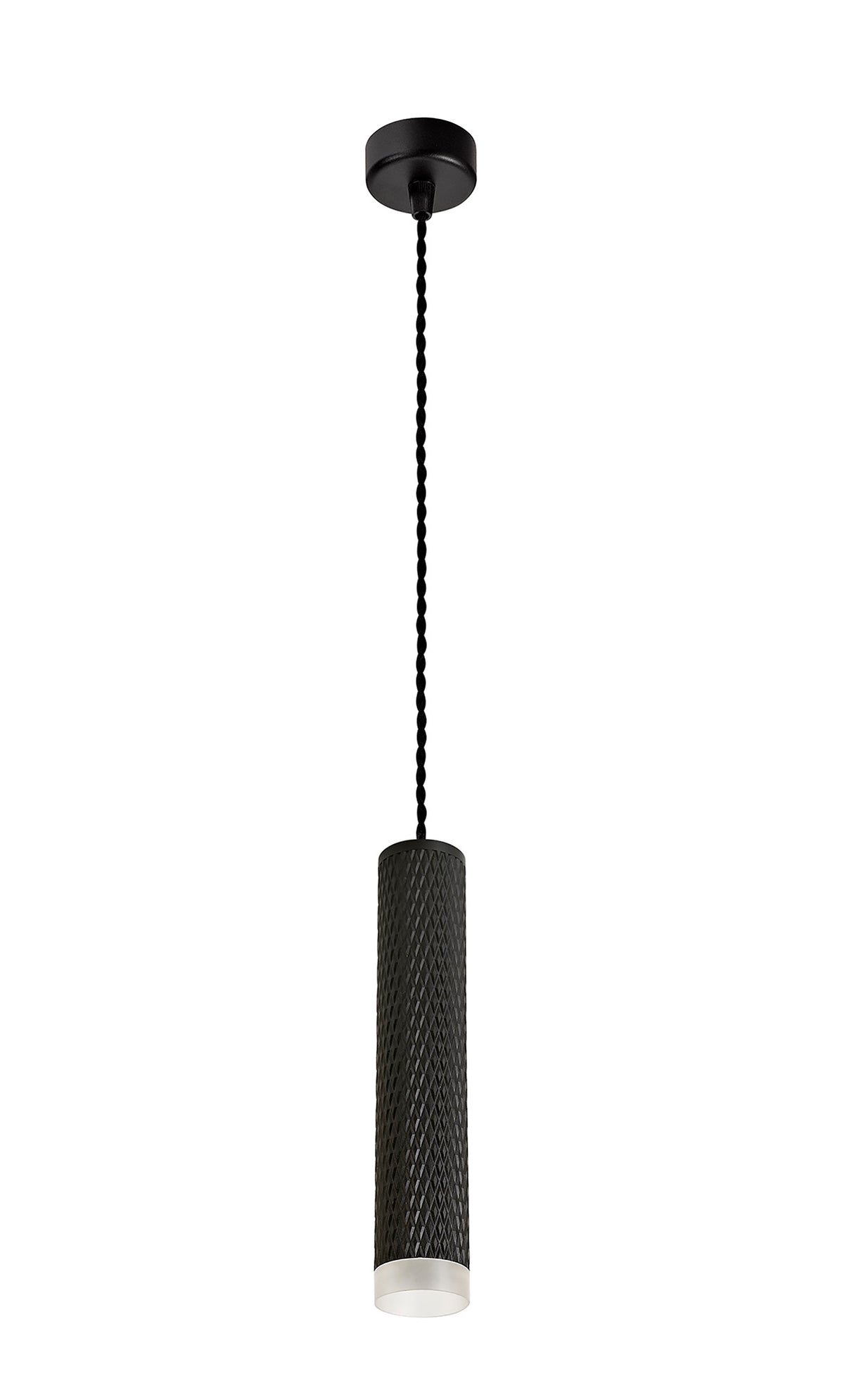 SAD4308 Sadal Pendant Light Kit 2m 1 Light in a Sand Black Finish