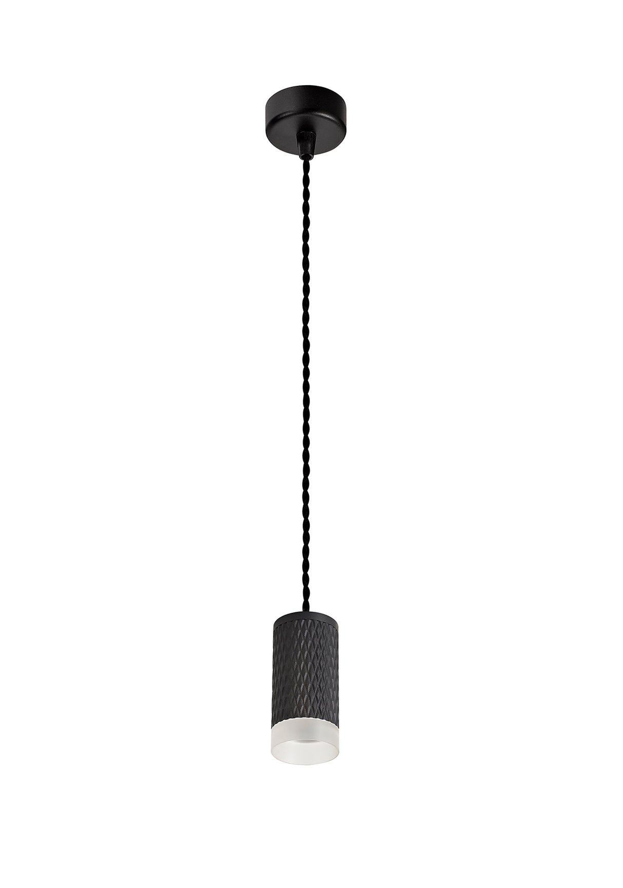 SAD4308 Sadal Pendant Light Kit 2m 1 Light in a Sand Black Finish