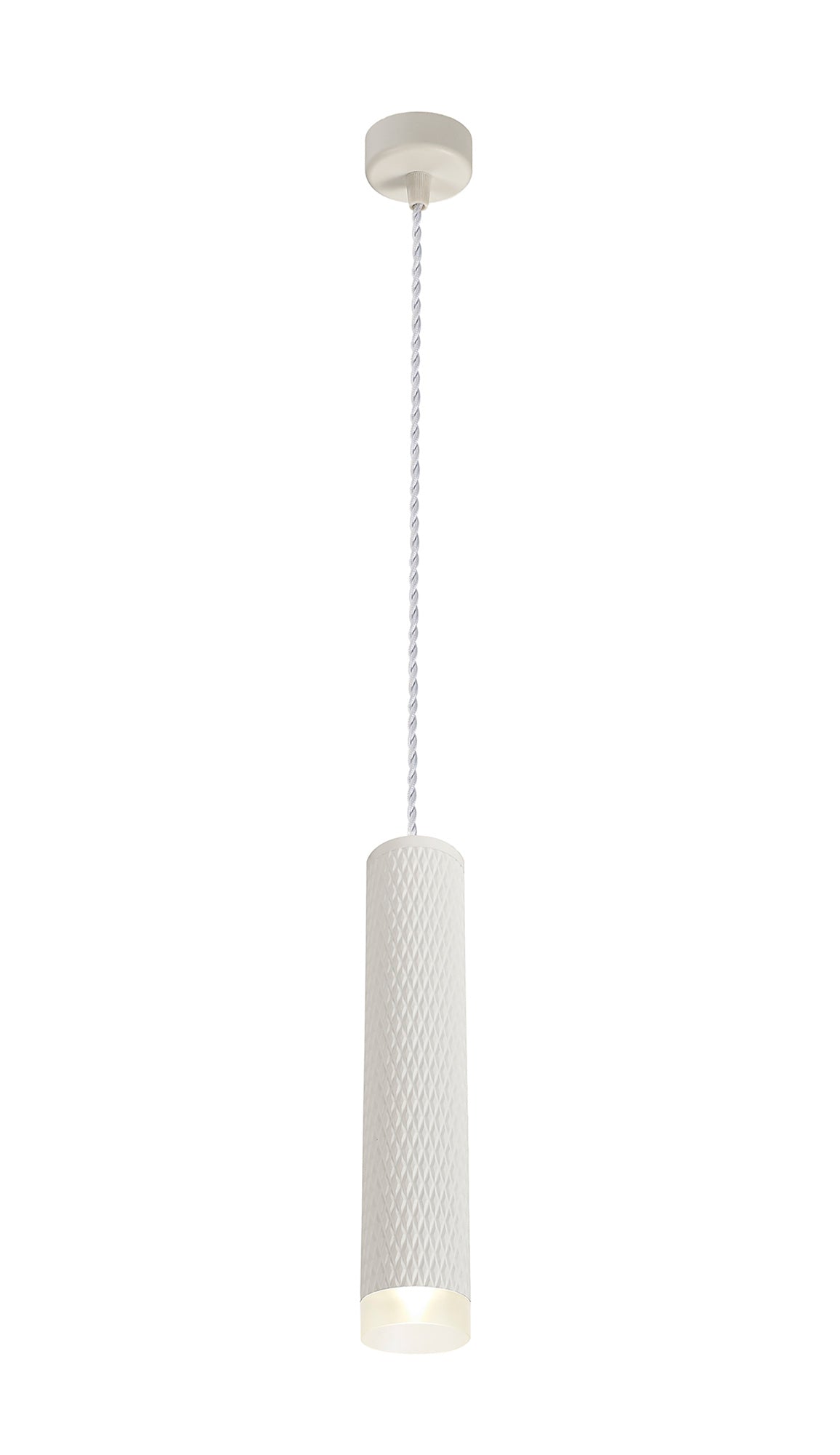 SAD5308 Sadal Pendant Light Kit 2m 1 Light in a Sand White Finish