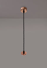 SAD7308 Sadal Pendant Light Kit 2m 1 Light in a Rose Gold Finish