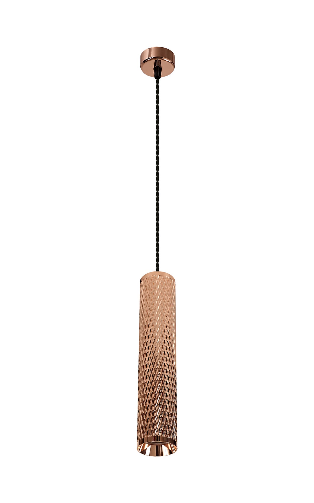 SAD7308 Sadal Pendant Light Kit 2m 1 Light in a Rose Gold Finish