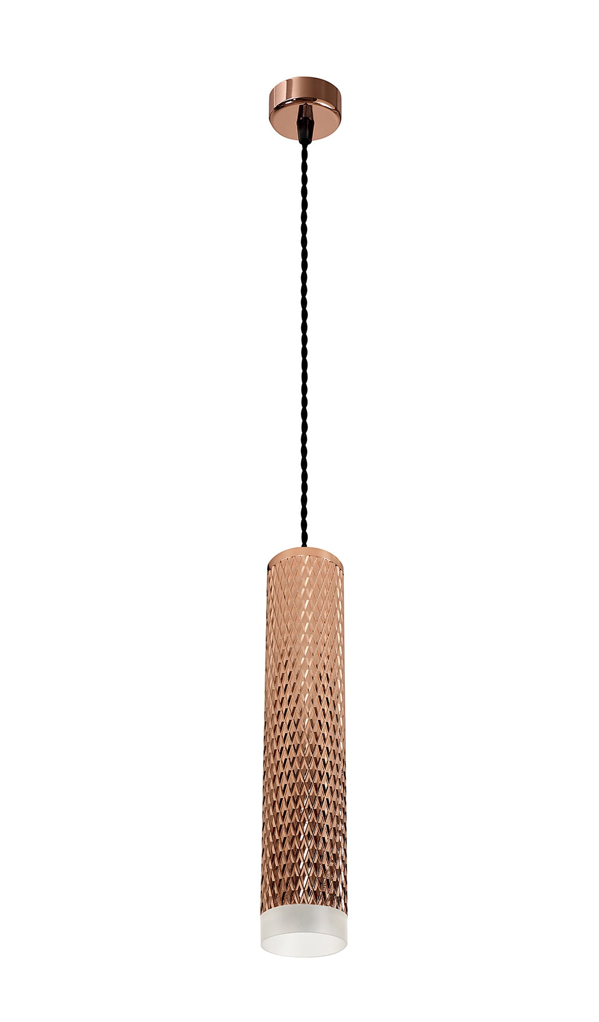 SAD7308 Sadal Pendant Light Kit 2m 1 Light in a Rose Gold Finish