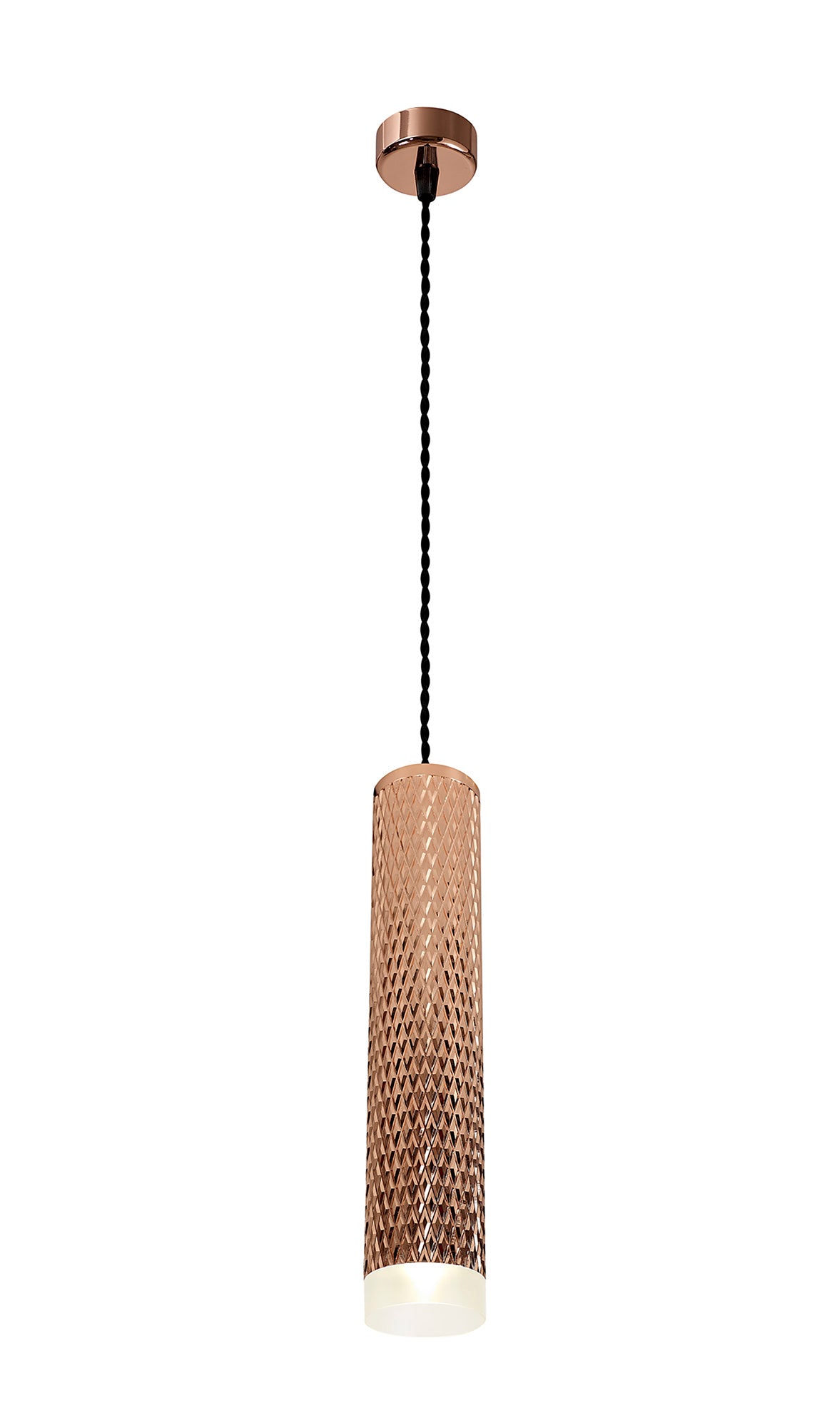 SAD7308 Sadal Pendant Light Kit 2m 1 Light in a Rose Gold Finish