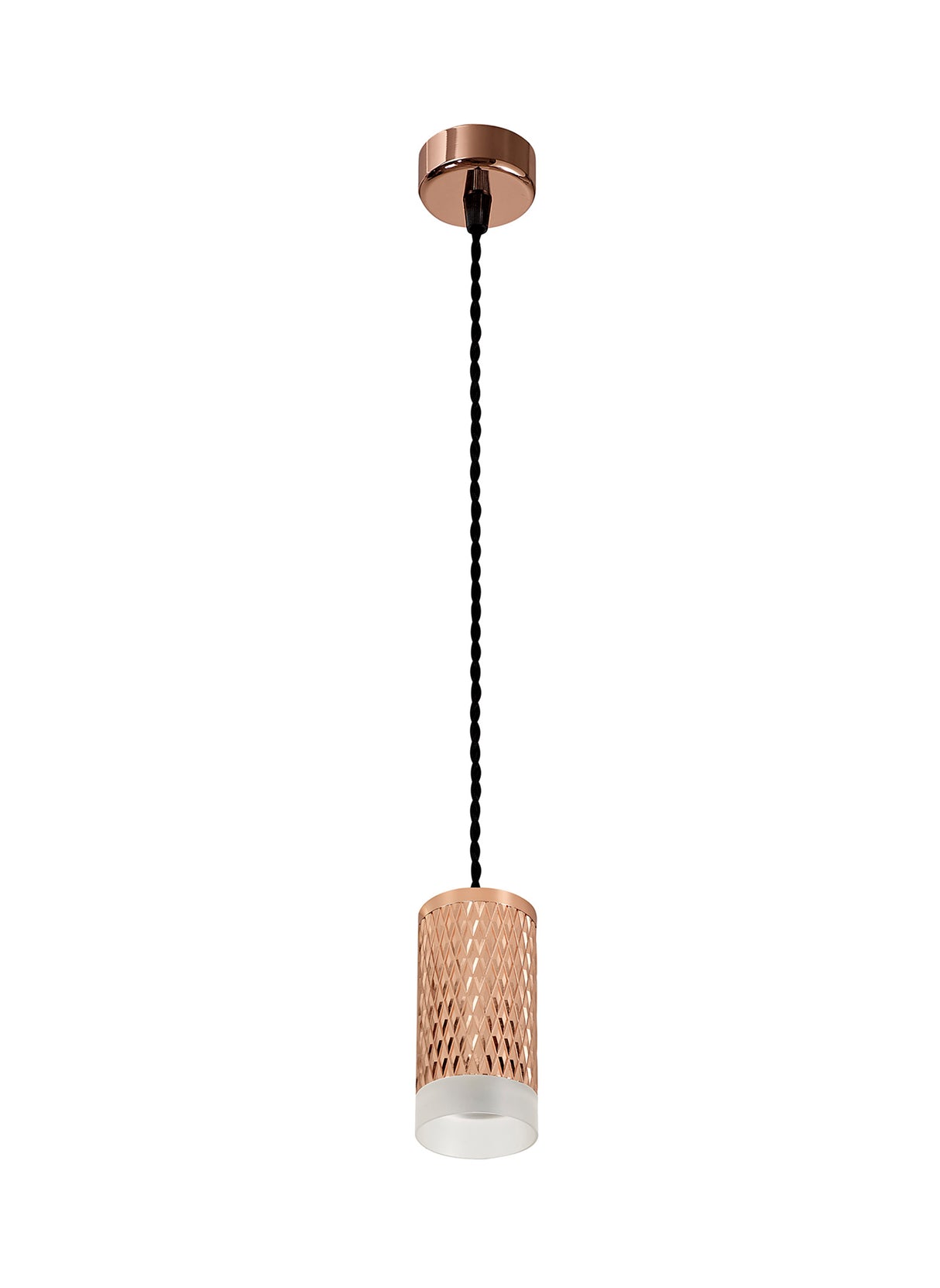 SAD7308 Sadal Pendant Light Kit 2m 1 Light in a Rose Gold Finish