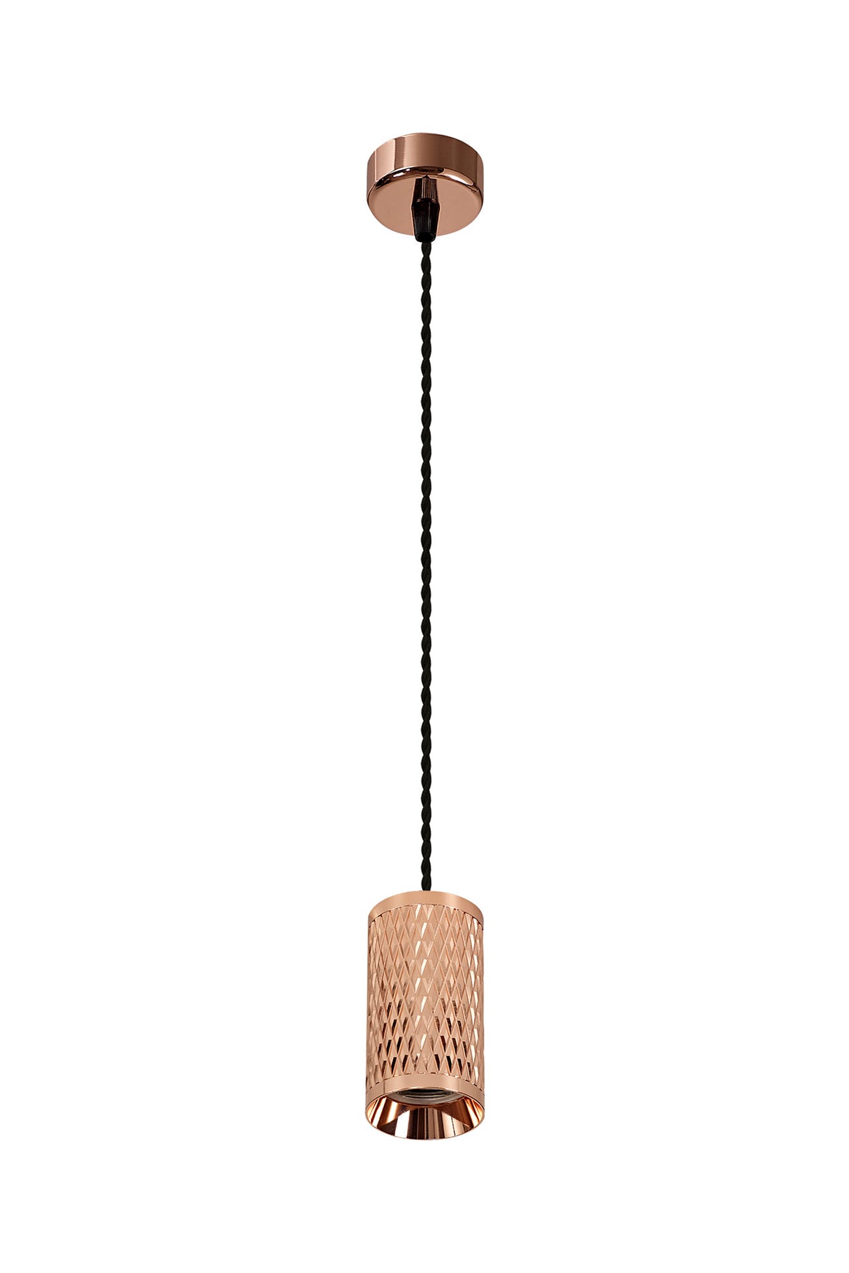 SAD7308 Sadal Pendant Light Kit 2m 1 Light in a Rose Gold Finish