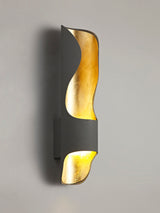 SAI6307 Saiph Wall Lamp 8W LED in a Anthracite/Gold Leaf/Frosted Finish