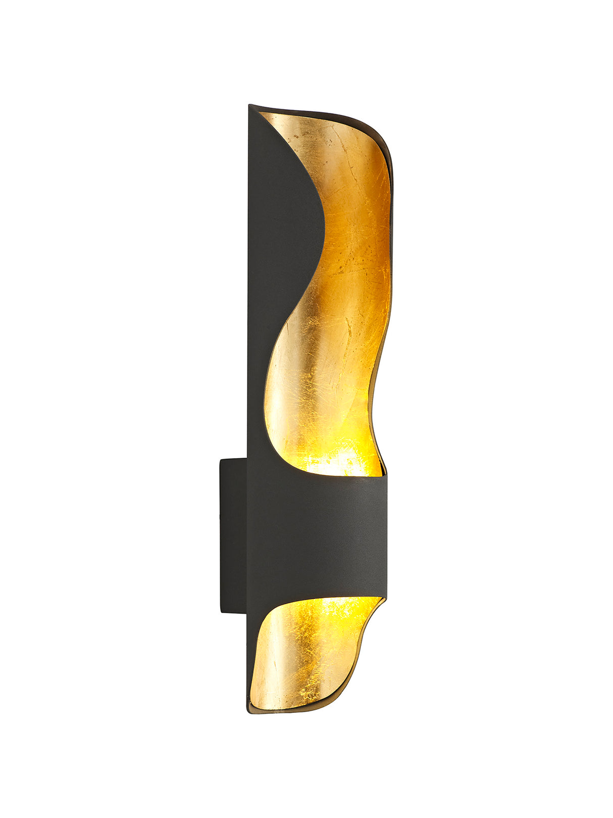 SAI6307 Saiph Wall Lamp 8W LED in a Anthracite/Gold Leaf/Frosted Finish