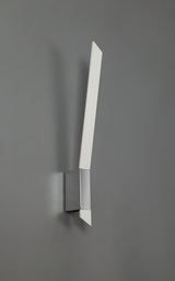 SAL0637 Salm Wall Lamp 8W LED in a Sand White/Chrome/Frosted Finish