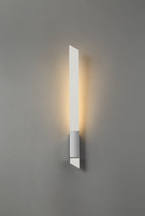 SAL0637 Salm Wall Lamp 8W LED in a Sand White/Chrome/Frosted Finish