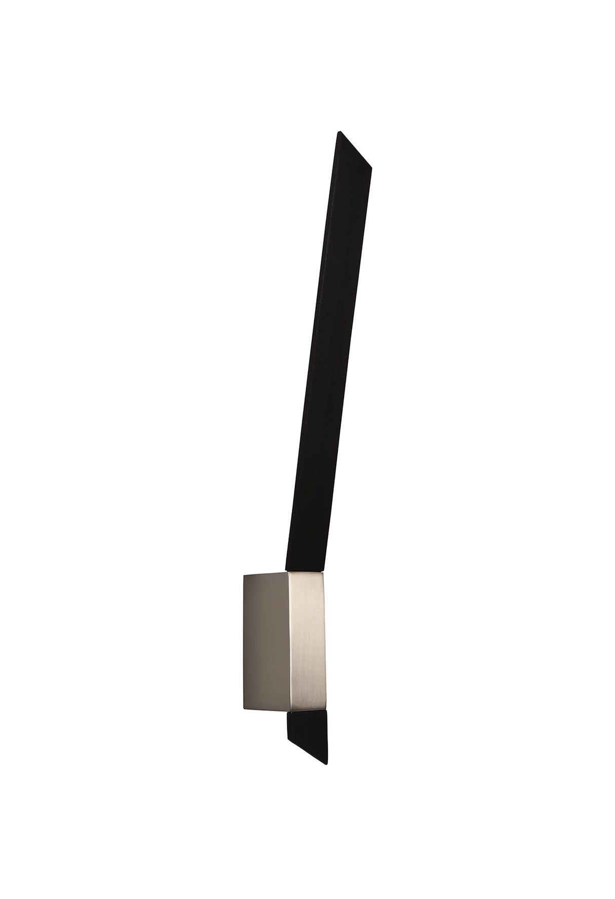 SAL1637 Salm Wall Lamp 8W LED in a Sand Black/Satin Nickel/Frosted Finish