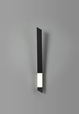 SAL1637 Salm Wall Lamp 8W LED in a Sand Black/Satin Nickel/Frosted Finish