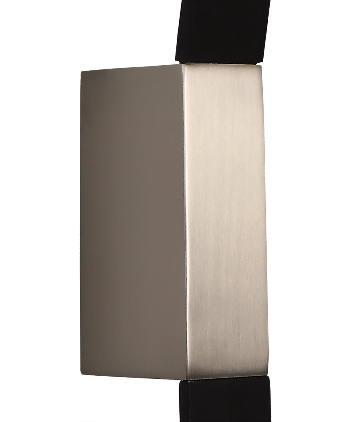 SAL1637 Salm Wall Lamp 8W LED in a Sand Black/Satin Nickel/Frosted Finish