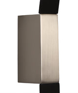 SAL1637 Salm Wall Lamp 8W LED in a Sand Black/Satin Nickel/Frosted Finish