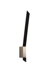 SAL1637 Salm Wall Lamp 8W LED in a Sand Black/Satin Nickel/Frosted Finish