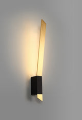 SAL2637 Salm Wall Lamp 8W LED in a Satin Gold/Sand Black/Frosted Finish