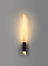 SAL2637 Salm Wall Lamp 8W LED in a Satin Gold/Sand Black/Frosted Finish