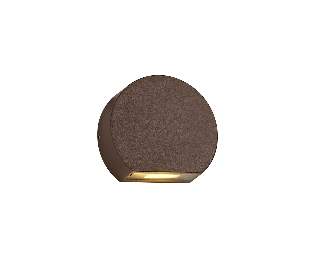 SAM9227 Samaya Wall Lamp 3W LED IP54 Indoor/Outdoor Use in a Dark Brown/Clear Finish