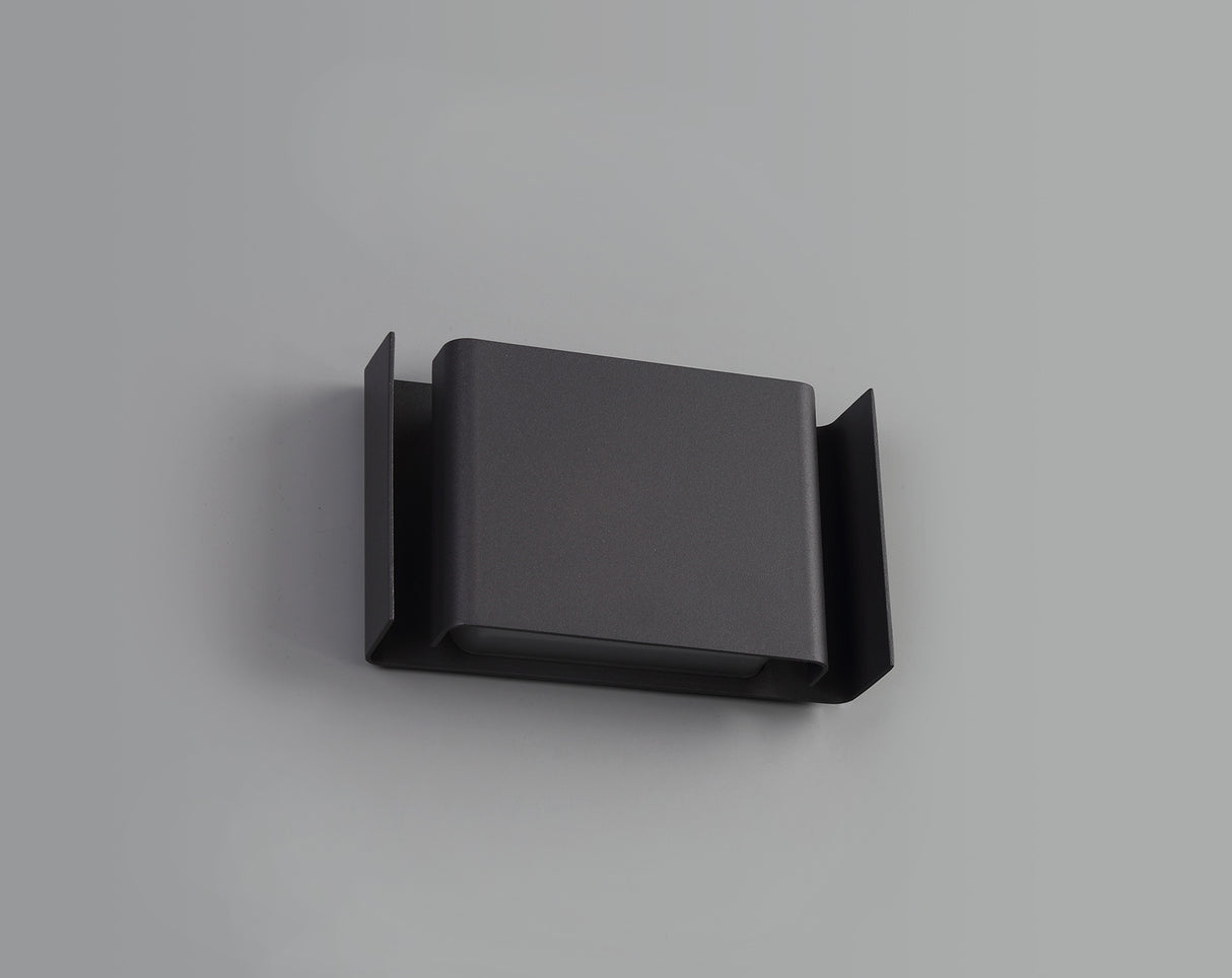 SAN5877 Sansuna Wall Lamp 12W LED IP54 Indoor/Outdoor Use in a Anthracite/Clear Finish