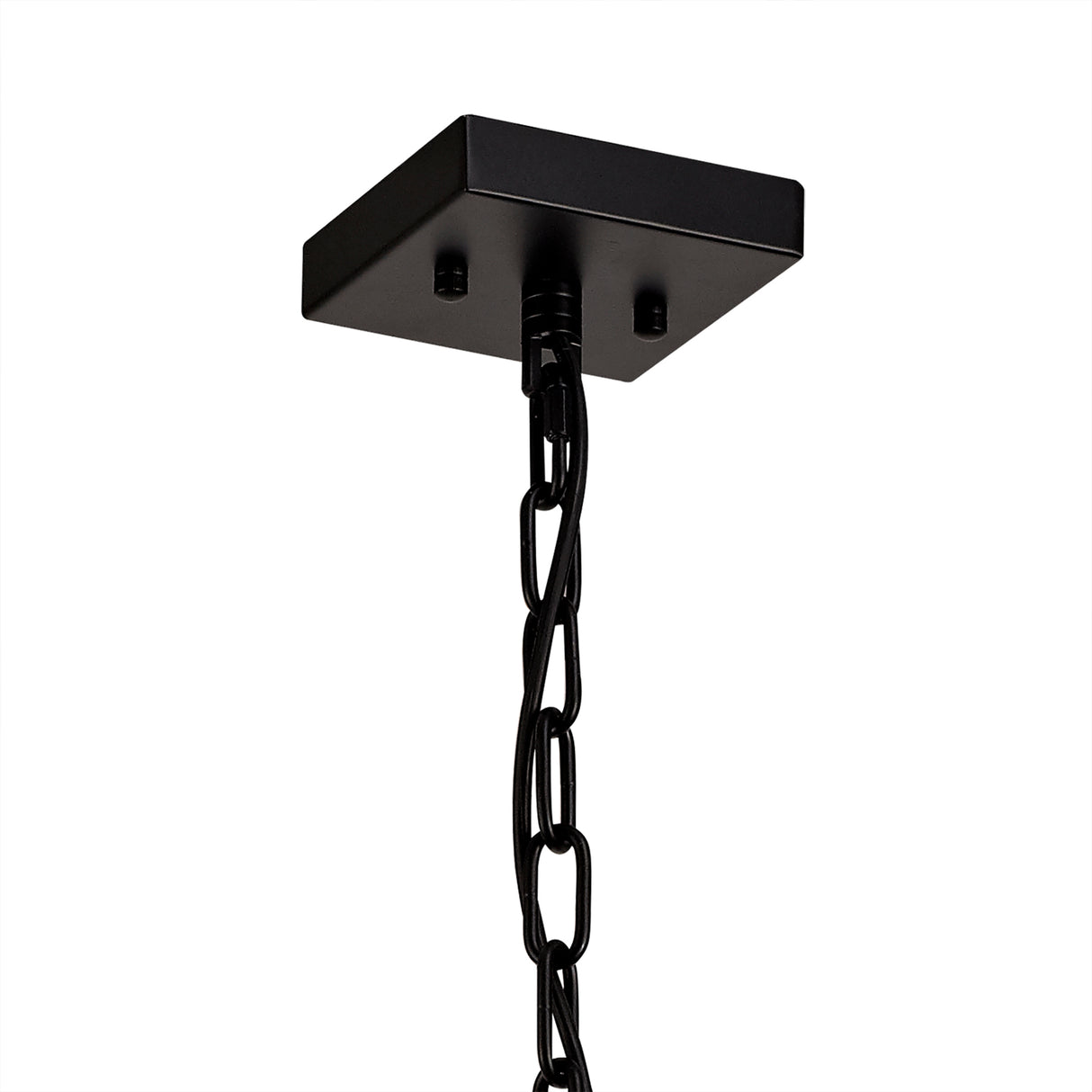 SAR3867 Sarin Small Square Pendant 1 Light in a Matt Black/Crystal Sand Artistic Finish