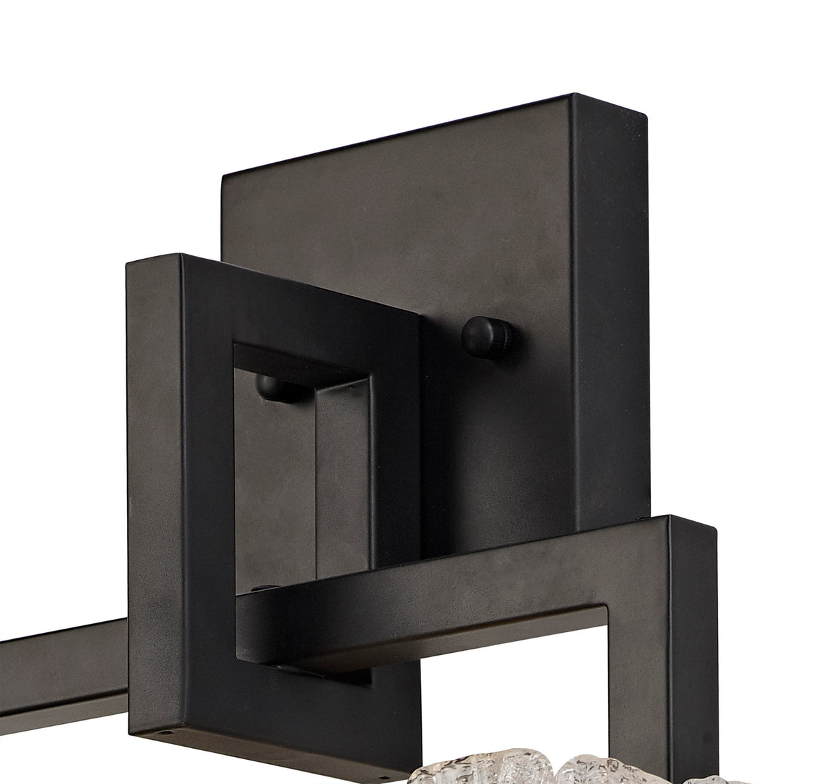 SAR7867 Sarin Wall Lamp 2 Light in a Matt Black/Crystal Sand Artistic Finish