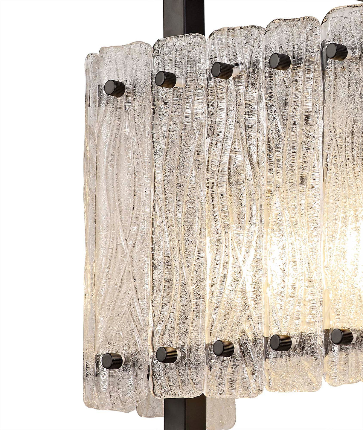 SAR7867 Sarin Wall Lamp 2 Light in a Matt Black/Crystal Sand Artistic Finish