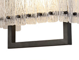 SAR7867 Sarin Wall Lamp 2 Light in a Matt Black/Crystal Sand Artistic Finish