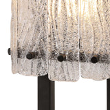 SAR8867 Sarin 51cm Table Lamp 2 Light in a Matt Black/Crystal Sand Artistic Finish