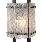 SAR8867 Sarin 51cm Table Lamp 2 Light in a Matt Black/Crystal Sand Artistic Finish