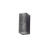 SHA4227 Shama Wall Lamp 2 Light Rectangle IP54 Indoor/Outdoor Use in a Black/Silver/Clear Finish