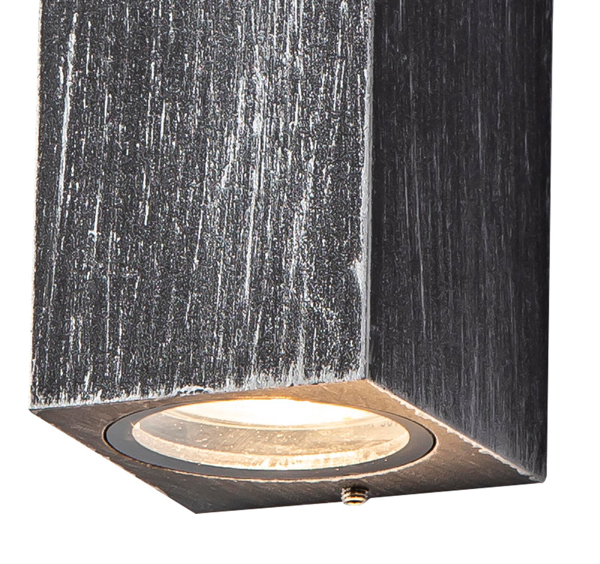 SHA4227 Shama Wall Lamp 2 Light Rectangle IP54 Indoor/Outdoor Use in a Black/Silver/Clear Finish