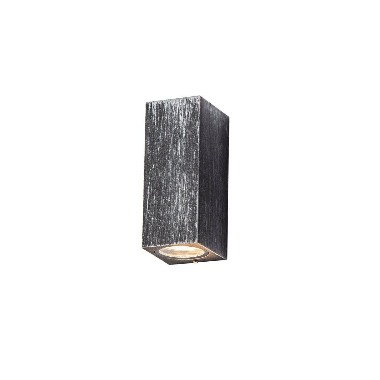 SHA4227 Shama Wall Lamp 2 Light Rectangle IP54 Indoor/Outdoor Use in a Black/Silver/Clear Finish