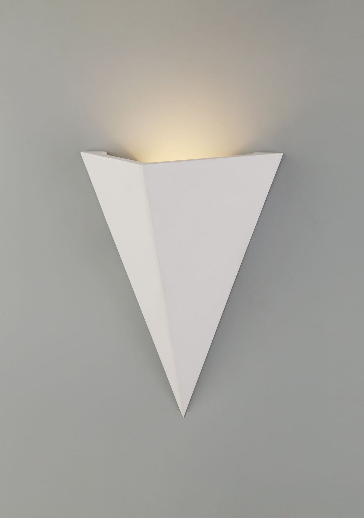 SKA3177 Skat Triangle Wall Lamp 1 Light in a White Paintable Finish