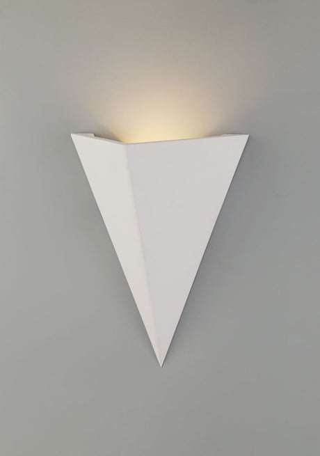 SKA3177 Skat Triangle Wall Lamp 1 Light in a White Paintable Finish