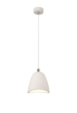 SKA5177 Skat Medium Pendant 1 Light in a White Paintable/Chrome Finish