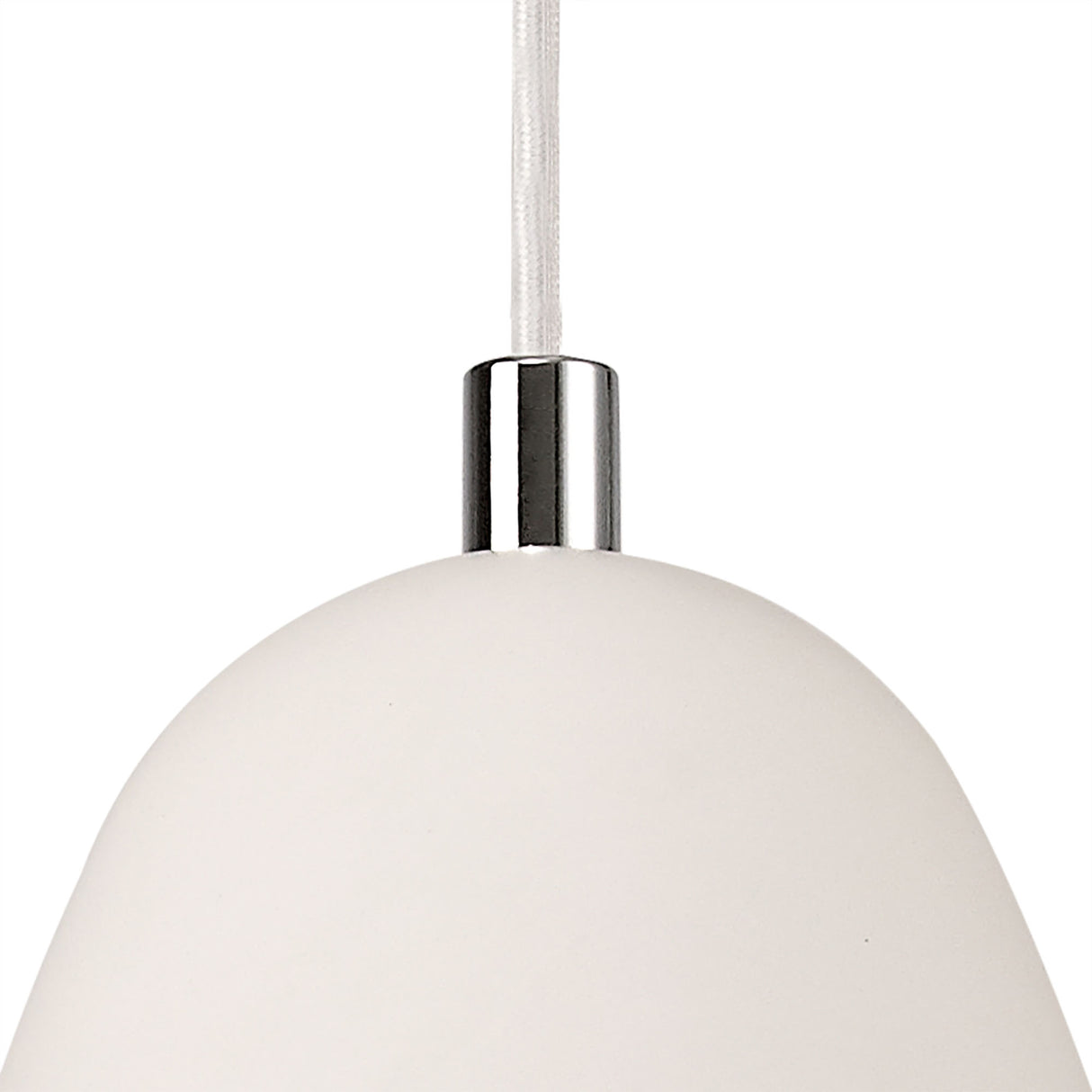 SKA5177 Skat Medium Pendant 1 Light in a White Paintable/Chrome Finish