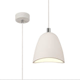 SKA5177 Skat Medium Pendant 1 Light in a White Paintable/Chrome Finish