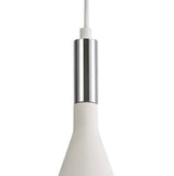 SKA6717 Skat Pendant 1 Light in a White Paintable/Chrome Finish