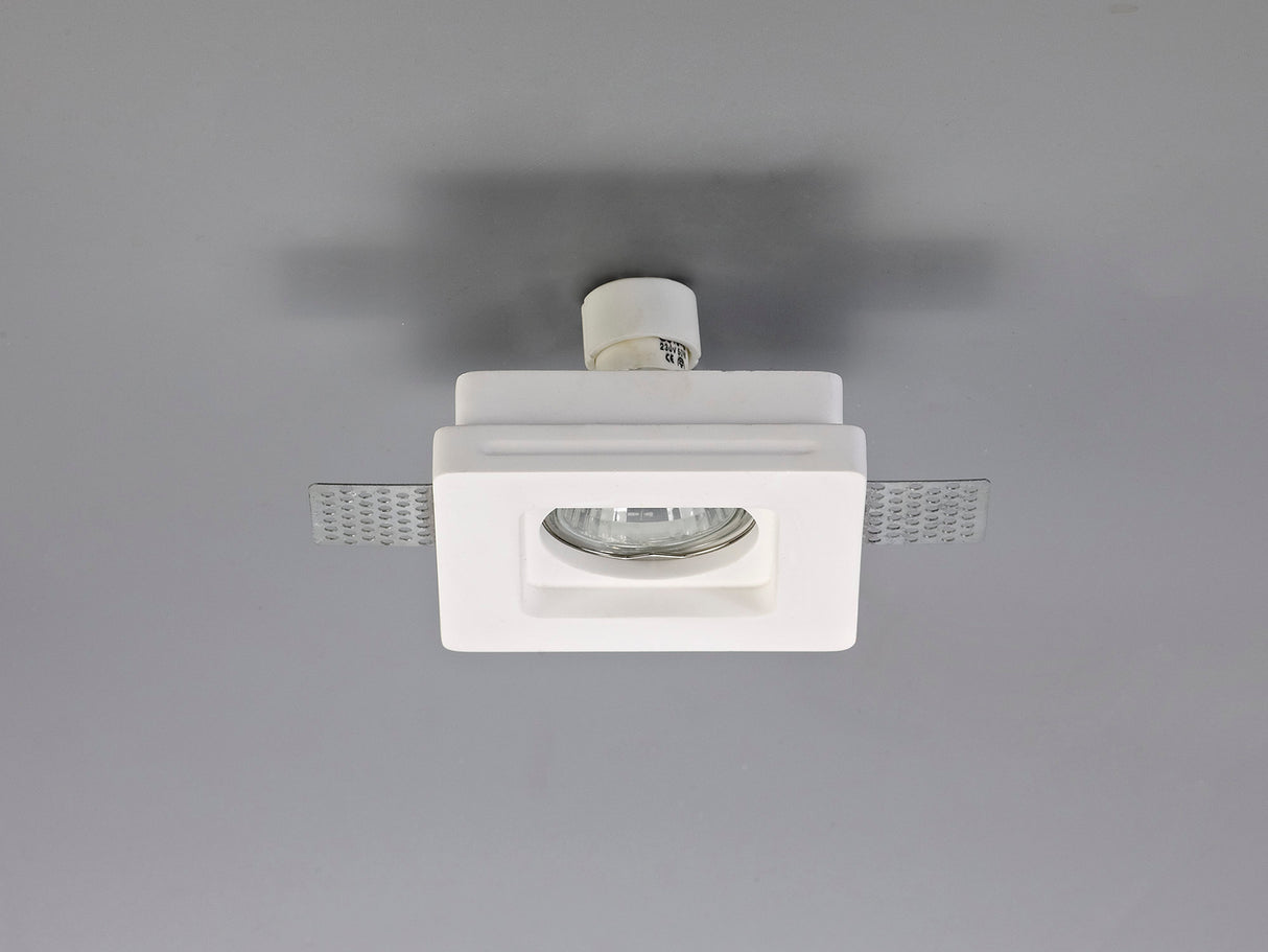 SKA9617 Skat Stepped Downlight Square 1 Light in a White Paintable Finish